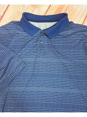 Nike Dri-Fit Mens Blue Polo Large